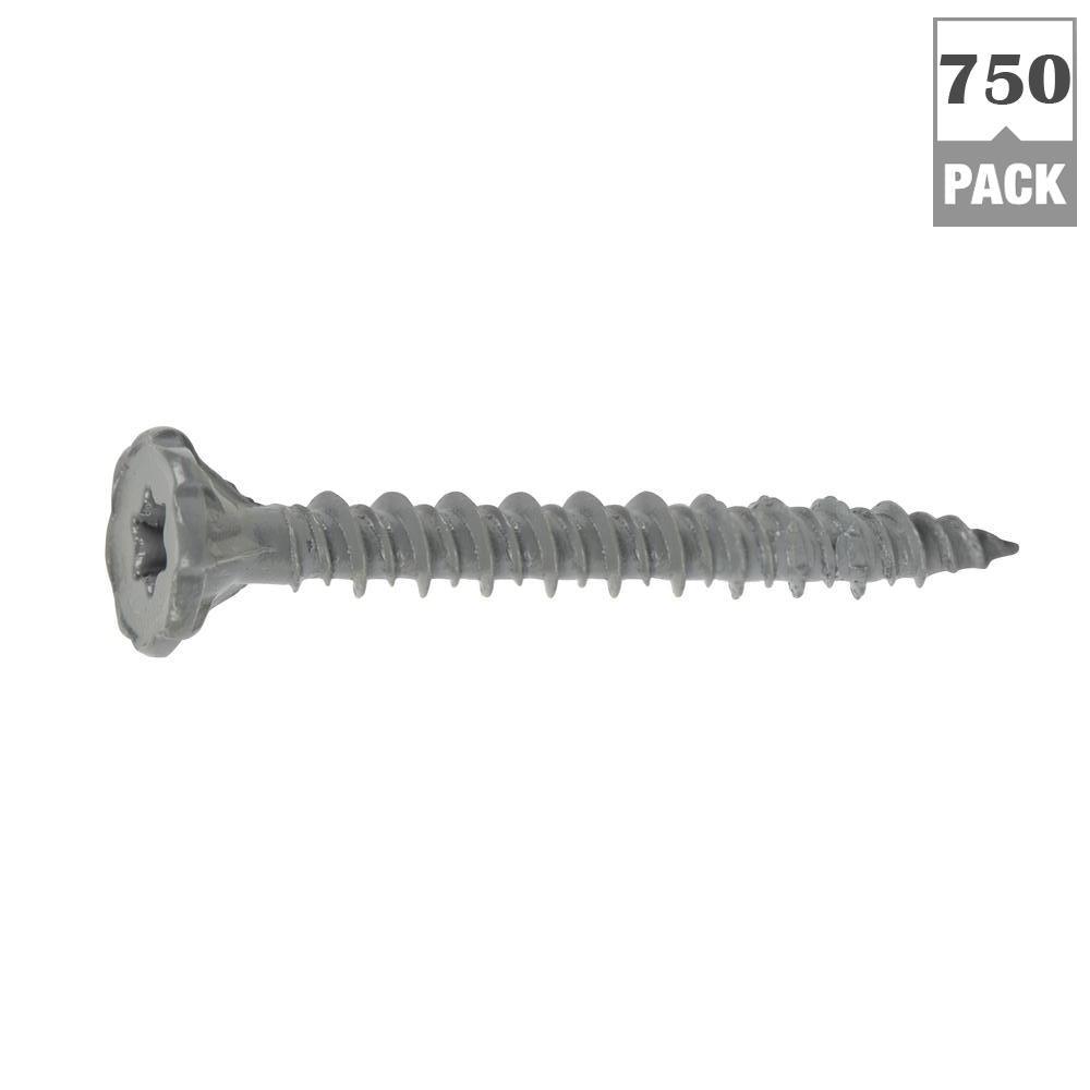 #9 x 1-1/4 in. Serrated Flat Head Star Drive Cement Board Screws (750-Pack)