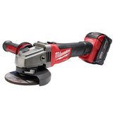 M18 FUEL 18-Volt Lithium-Ion Brushless 4-1/2 in. /5 in. Grinder, Slide Switch Lock-On Kit w/ 4-1/2 in. Diamond Blade