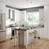 Shaker Ready To Assemble 24 in. W x 30 in. H x 24 in. D Plywood Corner Wall Kitchen Cabinet in Denver White