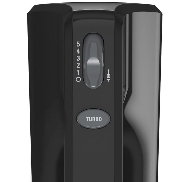 5-Speed Black Hand Mixer with Turbo Boost