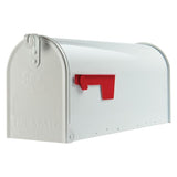 Gibraltar Mailboxes Classic Medium, Steel, Post Mount Mailbox, White, T1S00W00