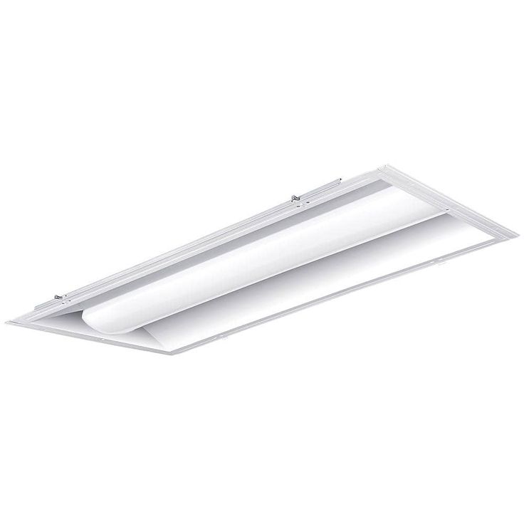 Commercial Electric 2 ft. x 4 ft. 100-Watt Equivalent Integrated LED White Troffer Light Kit Retrofit 5500 Lumen 4000K Bright White (4-Pack)