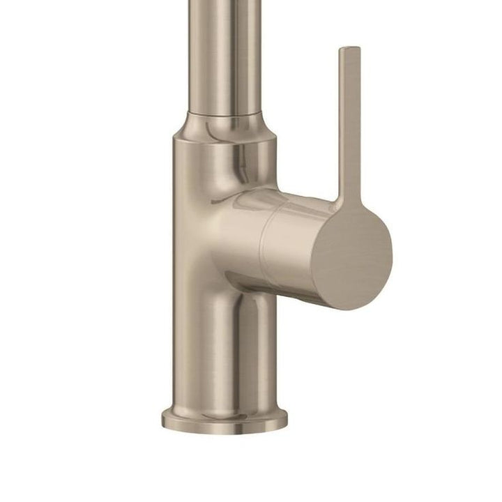 EZ-FLO Metro Brushed Nickel 1-Handle Deck-Mount Pull-Down Handle Kitchen Faucet (Deck Plate Included)