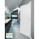 30 in. x 80 in. x 1-3/8 in. Shaker White Primed 1-Panel Solid Core Wood Interior Slab Door - Super Arbor