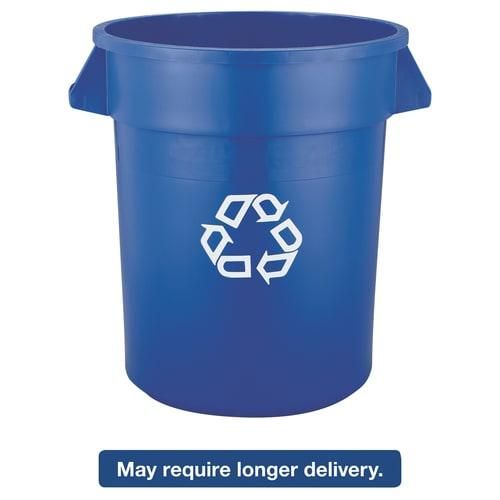 Rubbermaid Commercial Products 20-Gallon Blue Commercial Outdoor Recycling Bin