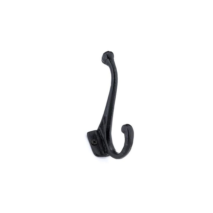 4-21/32 in. (118 mm) Matte Black Decorative Hook