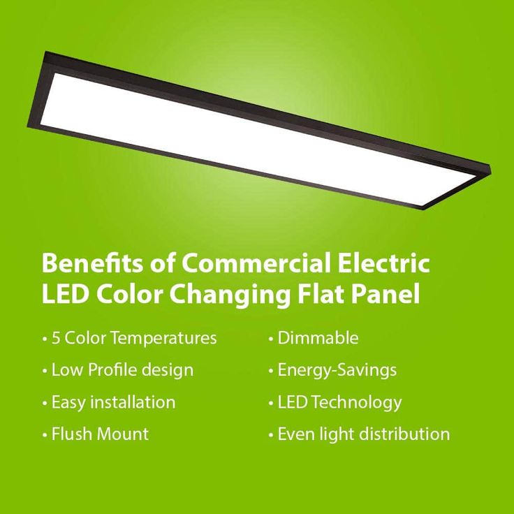 Commercial Electric 1 ft. x 4 ft. 4000 Lumens Dimmable Matte Black Integrated LED Flat Panel Ceiling Flush Mount Fixture, Selectable 5CCT