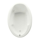 Ariel I 60 in. Acrylic Reversible Drain Oval Drop-In Soaking Bathtub in Biscuit