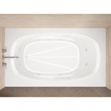 Tiger's Eye 6 ft. Rectangular Drop-in Whirlpool Bathtub in White - Super Arbor