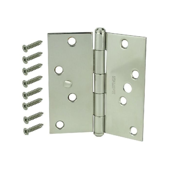 4 in. Satin Chrome 1/4 in. Radius Adjustable Spring Door Hinge