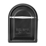 Chadwick Nickel Accents Black Post Mount Mailbox - Super Arbor