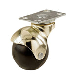 2 in. Brass Hooded Ball Plate Caster with 80 lb. Load Rating
