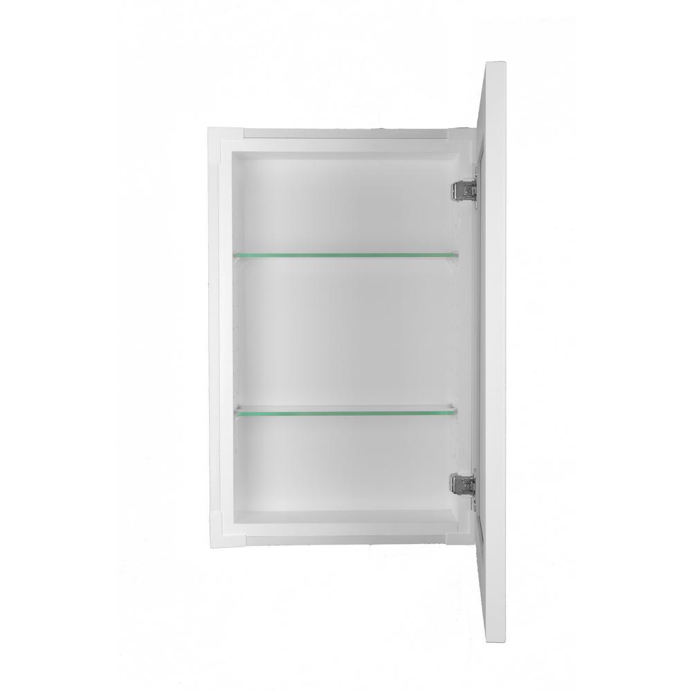 Silverton 14 in. x 28 in. x 4 in. Recessed Medicine Cabinet in White - Super Arbor