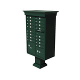 Vital 12-Mailboxes 1-Parcel Locker 1-Outgoing Pedestal Mount Cluster Box Unit - Super Arbor