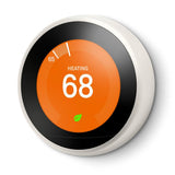 Nest Hub Chalk + Nest Learning Thermostat 3rd Gen in White - Super Arbor