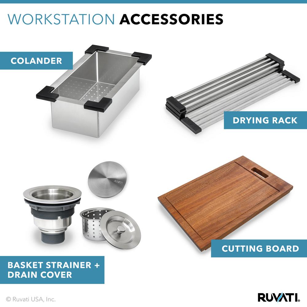 Apron-Front Stainless Steel 36 in. 16-Gauge Workstation 50/50 Double Bowl Farmhouse Kitchen Sink - Super Arbor