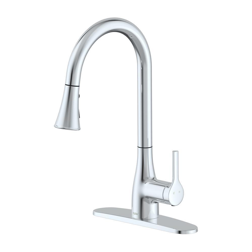 Classic Series Single-Handle Pull-Down Sprayer Kitchen Faucet in Matte Black - Super Arbor