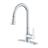 Classic Series Single-Handle Pull-Down Sprayer Kitchen Faucet in Matte Black - Super Arbor