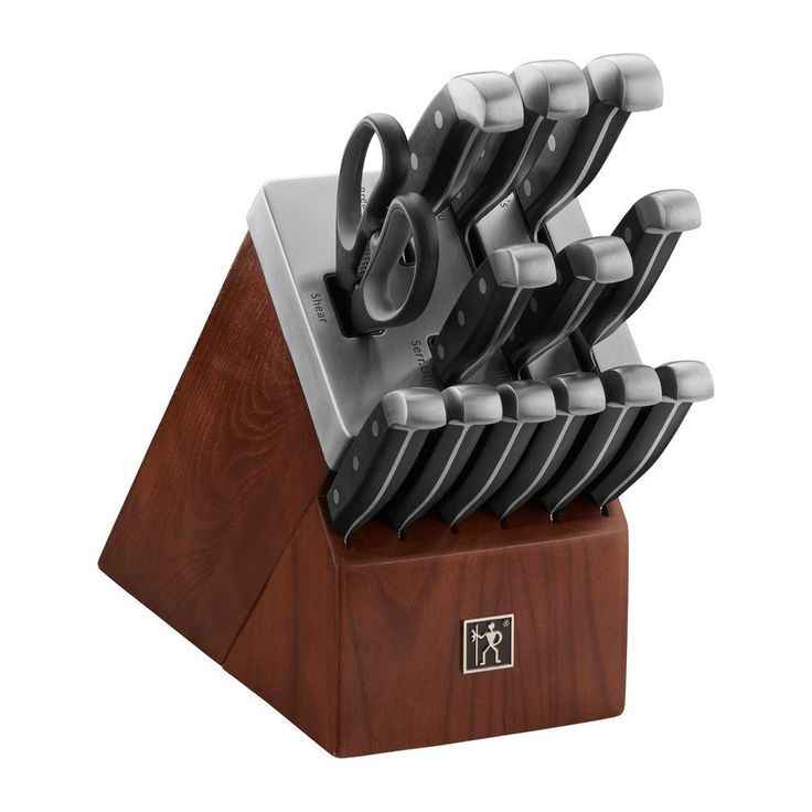 Solution 18-Piece Stainless Steel Knife Set with Block