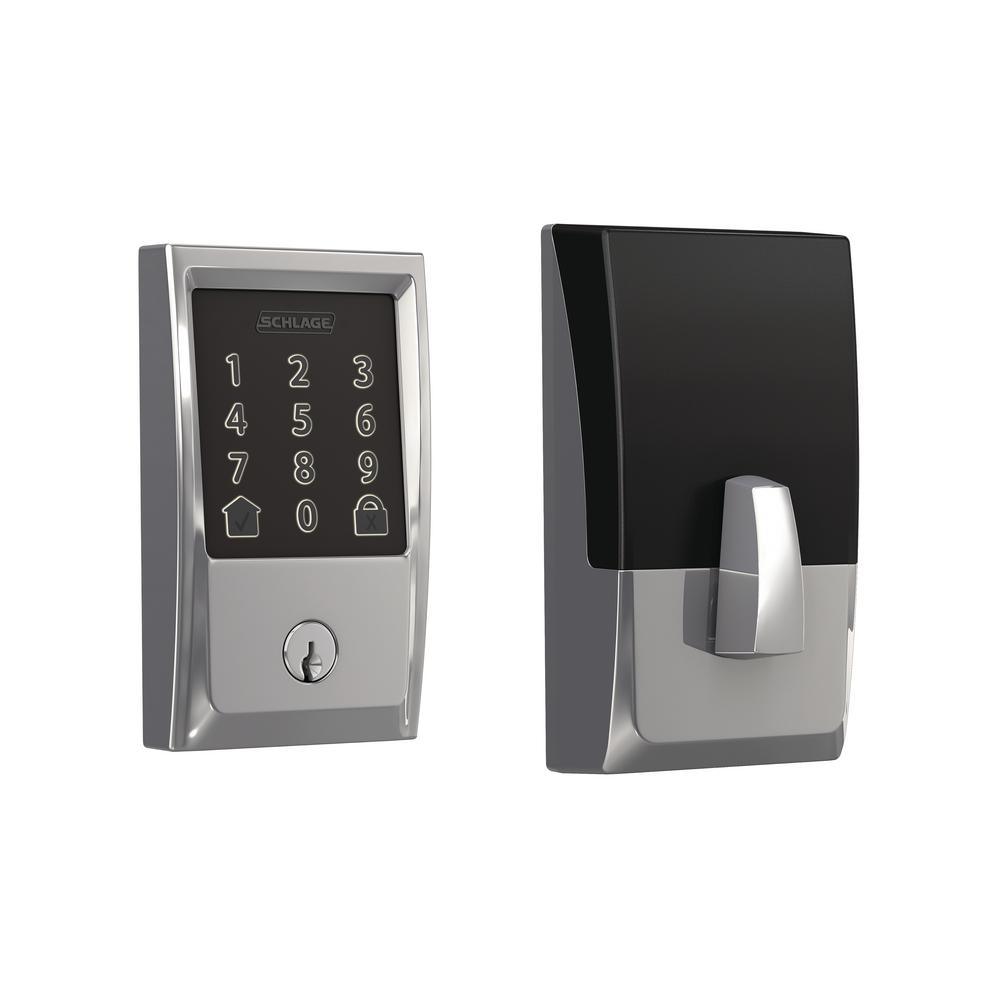 Century Encode Smart Wifi Door Lock with Alarm in Matte Black