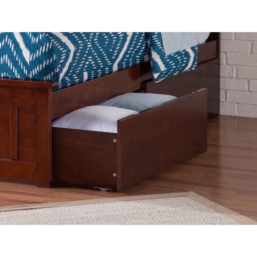 Urban Walnut Bed Drawers Queen-King - Super Arbor