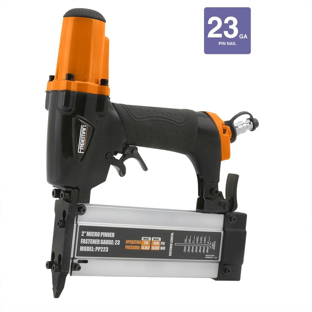 Pneumatic 23-Gauge 2 in. Cordless Micro Pin Nailer with Carry Case - Super Arbor