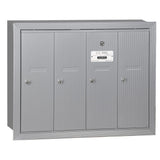 Aluminum Recessed-Mounted USPS Access Vertical Mailbox with 4 Door - Super Arbor