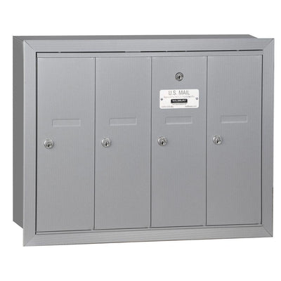 Aluminum Recessed-Mounted USPS Access Vertical Mailbox with 4 Door - Super Arbor