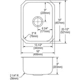 Dayton Undermount Stainless Steel 16 in. Single Bowl Bar Sink