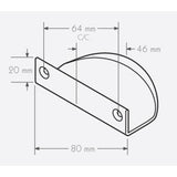 Z245 Series 2-1/2 in. Center-to-Center Polished Chrome Tab Cabinet Pull