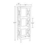 X-Frame 18.11 in. W Bathroom Towel Tower in White - Super Arbor