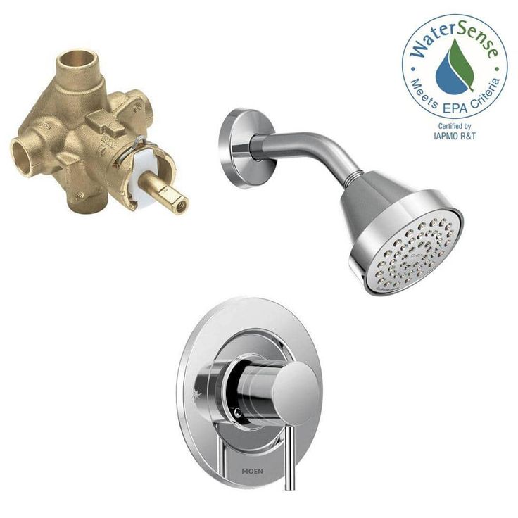 Align Single-Handle 1-Spray Shower Faucet Trim Kit with Valve in Chrome (Valve Included)
