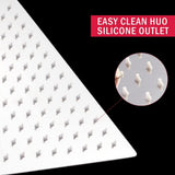 3-Spray Patterns 12 in. Ceiling Mount Rainfall Fixed Shower Head with Silicone Nozzle in Chrome - Super Arbor