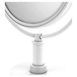Allied Brass 8-in x 15-in Matte White Double-Sided Magnifying Countertop Vanity Mirror