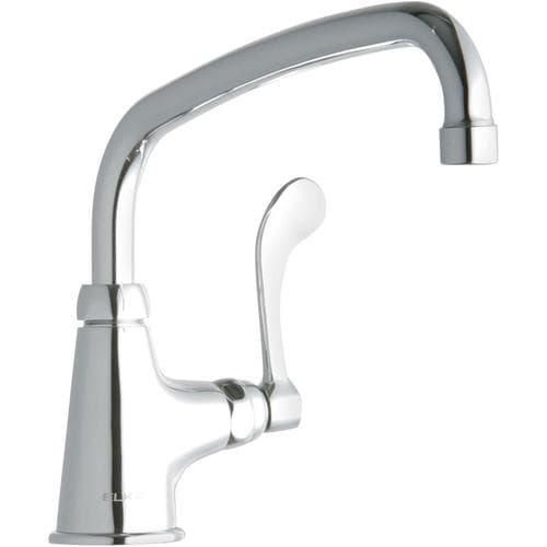 Elkay Chrome 1-Handle Deck-Mount Low-Arc Handle Commercial Kitchen Faucet