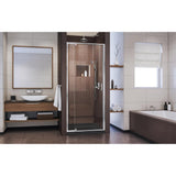 Flex 32 to 36 in. x 72 in. Framed Pivot Shower Door in Chrome - Super Arbor
