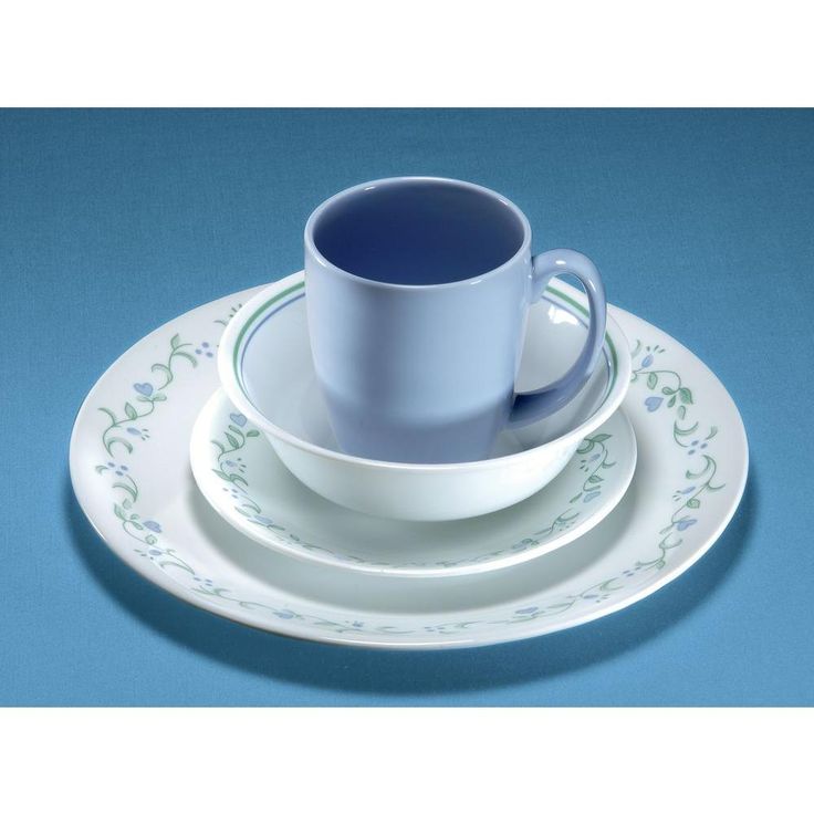 16-Piece Casual Country Cottage Glass Dinnerware Set (Service for 4)