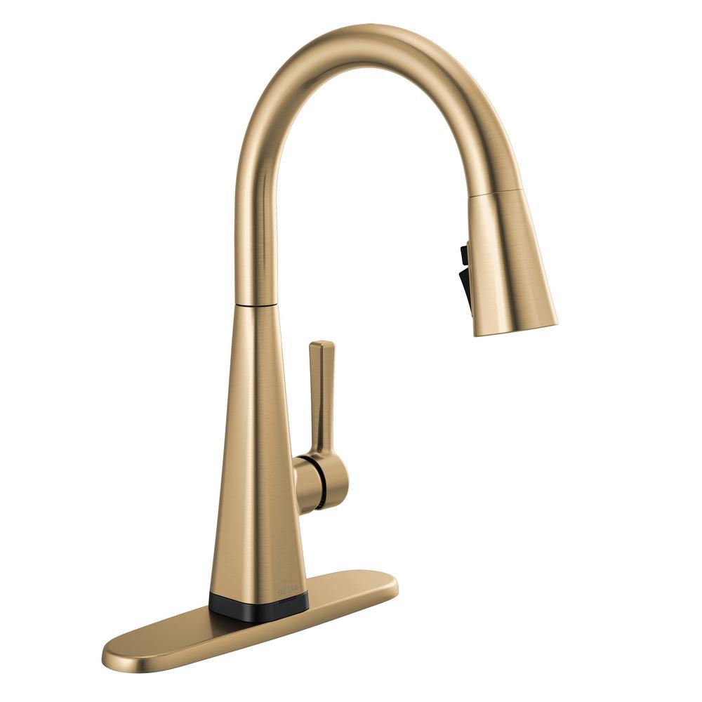 Lenta Single-Handle Pull-Down Sprayer Kitchen Faucet with ShieldSpray Technology SpotShield Stainless - Super Arbor