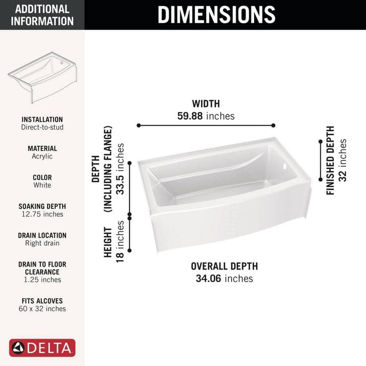 Classic 500 Curve 60 in. x 32 in. Soaking Bathtub with Right Drain in High Gloss White
