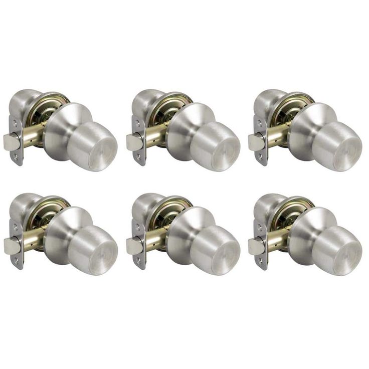 Defiant Brandywine Stainless Steel Passage Hall and Closet Door Knob Contractor Pack (6-Piece)