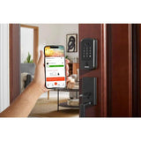 Defiant Hubspace Aged Bronze Square Biometric Fingerprint Electronic Touchpad Deadbolt
