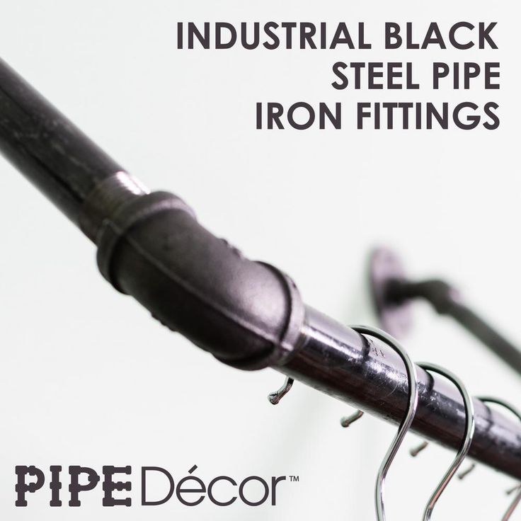 1/2 in. x 2 ft. L Black Pipe Tri-Flange Wall Mounted Clothing Rack Kit