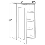 Home Decorators Collection Newport 9 in. W x 12 in. D x 36 in. H Assembled Plywood Wall Kitchen Cabinet in Blended Cream with Soft Close