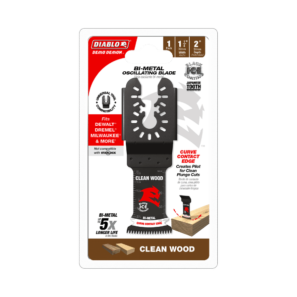 Diablo Demo Demon Bi-Metal Oscillating Blade for Clean Wood 1-1/4"