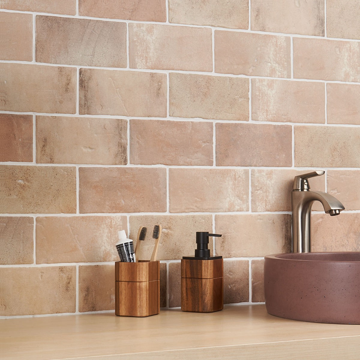 Lux Tile Parma Brick Cotto Brown 4x8 Matte Ceramic Subway Tile