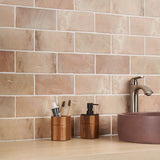 Lux Tile Parma Brick Cotto Brown 4x8 Matte Ceramic Subway Tile