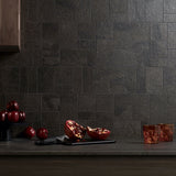 Acadia French Pattern Charcoal Black Matte Porcelain Mosaic Tile - Lux Tile