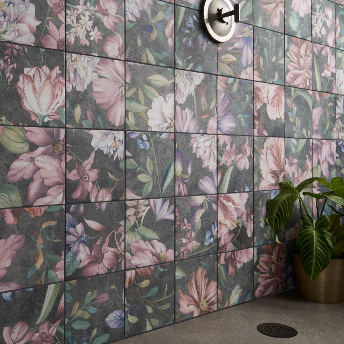 Angela Harris Wilder Garden Pink 8x8 Matte Porcelain Tile