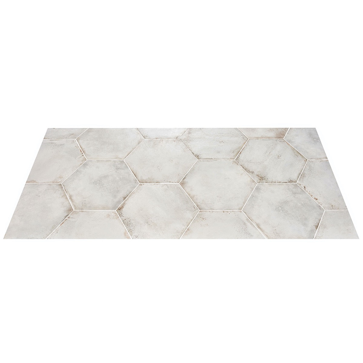 Angela Harris Flatiron White 20" Hexagon Matte Porcelain Tile
