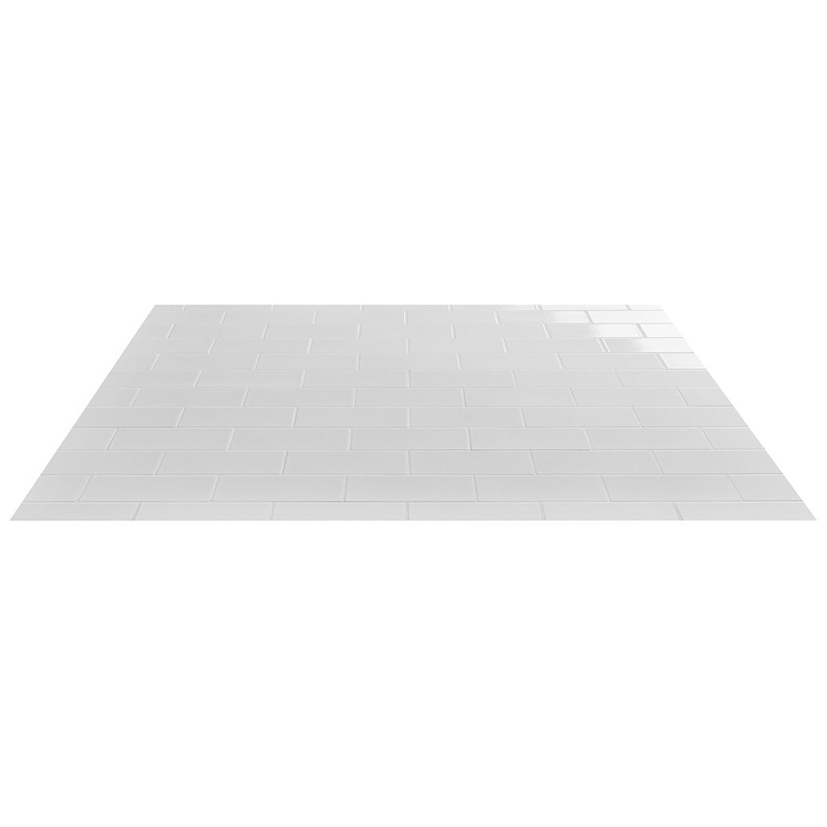 Seaside Cotton White Crackled Glossy Ceramic Tile - 4x8